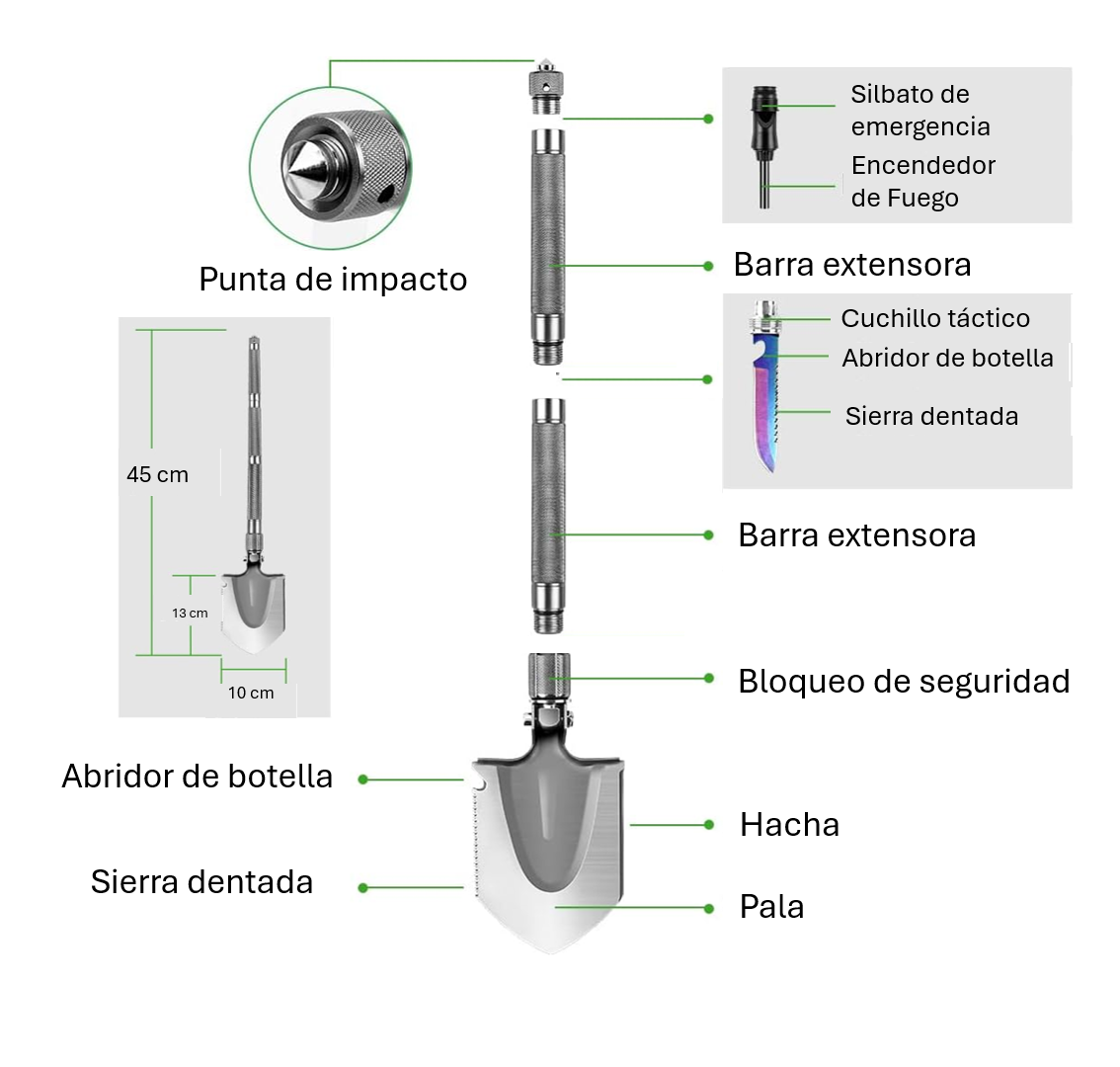 Pala Táctica Multifuncional